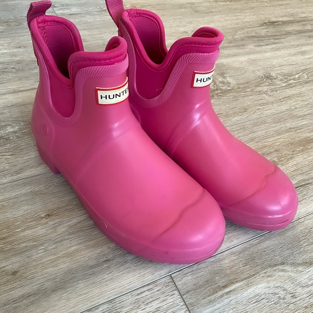 Pink Hunter rain boots